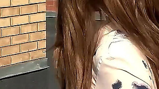 Stranger Passionately Fucks and Sucks a Big Cock on the Roof of a House, Cum in Her Panties