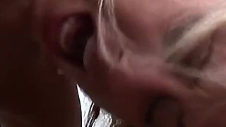 Blonde Slut Gets Gangbanged Hard by Multiple Cocks