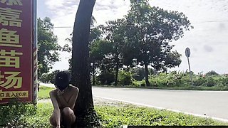Blond amateur girlfriend outdoor hardcore