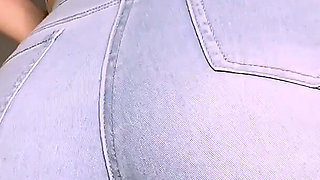 Tight Jeans Ass Worship & JOI - Mesmerizing Close-up Booty Tease