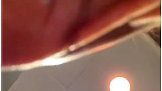 Boss walks in on a sneaky bathroom fuck with a fat, dripping pussy