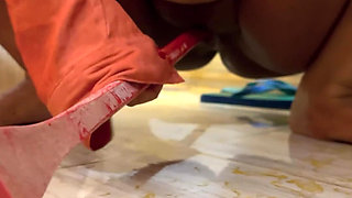 Big Boobs BBW Hot Collage Girl Anippe Toilet Brash Sex in Hostel Bathroom & Pee Unlimited