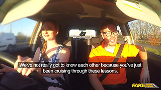 Fake Driving School - Hot Redheads Dirty Secret: Outdoor Blowjobs and Big Tits Worship