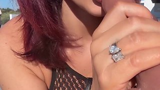 Gemma Massey Takes Go To Dildo to Fuck Fake Boobs & Tasty Twat