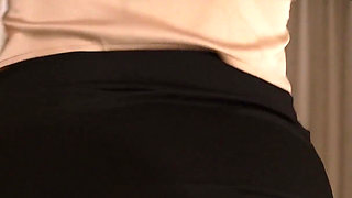 Bimbo Secretary with Huge Tits Get's Fucked on Desk Wearing Mini Skirt and Heels