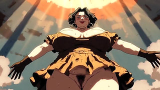 Ai Cartoon BBW Dancing Women Clips