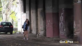 Nearly Caught Pissing In The River