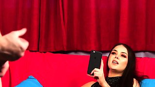 Cheeky MILF voyeur tempting lad