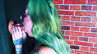 Sucking Thick Cock At The Gloryhole