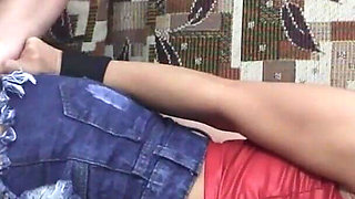 Tiny Brunette Between Tickling and Bastinado