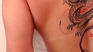 Latina with a Big Ass Plays with Her Pussy While Oiling Herself up