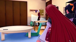 Akeno and Rias Surprise me with a double blowjob - DXD NTR Madness Series