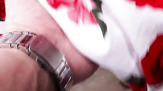 Nice-looking Kell's handjob clip