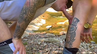Daddy Stretches My Hole With His Fingers  and Swallow my cum
