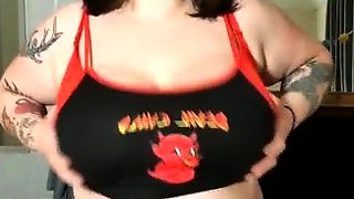 Great Big Boobs On Masturbating Redhead
