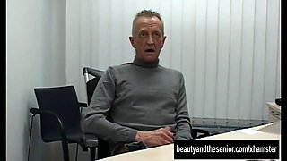 Brunette teen gets fucked by an old dude