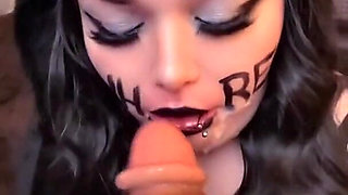 Fat Christmas Whore Sucks 3 Cocks