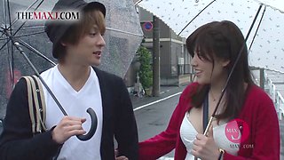 Shy Asian girl Mai Yahiro gets into unexpected fun on the trolley car