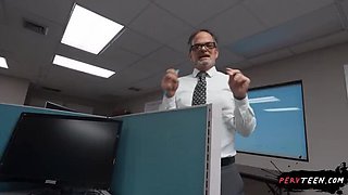 Blonde Teen Cheats on Boyfriend with Boss - Office Fuck & Phone Call