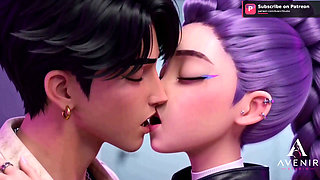 3D Hentai Threesome - Rumi, Mira and Jinu - KPop Demon Hunters