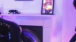 Hard Pegging Ft Latex Mistress Goddess Tangent Maz Morbid - Strapon Slave BDSM Femdom