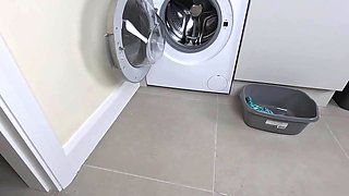 Stuck in the Washing Machine and Had to Pee in Panties