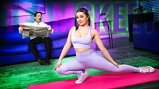 Leana Lovings Yoga Session Turns Into Hardcore Fuck with Stepdad GI Joey