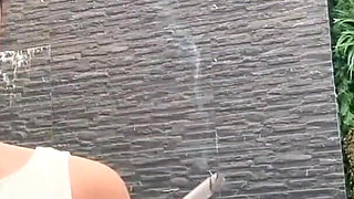 Hot Smoking Girl Brunette Goddess Smoking Cigarette Lipstick