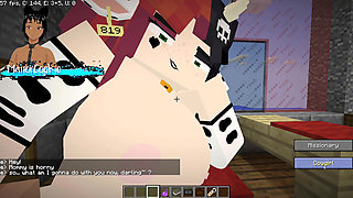 Minecraft Jenny Mod Fapcraft - Ellie, a Goth dommy mommy with a cow bikini and tasty milkers
