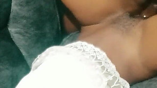 Amellia Found by Stepbro Playing with Her Pussy in the Living Room