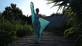 Semi-nude dance on planket