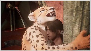 Realisitc Furry Suit Domination With Car Toon