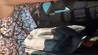 Family minivan trunk fuckfest with stranger, filmed on DVR