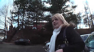 Plumper Fluffy Blonde Bitch Exciting with Masturbation Machine