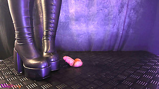 Cock Trampled and Balls Crushed Under My Naked Wolfe Spice Boots - Cock Balls Crush Trample, Shoejob, Bootjob, CBT, Ballbusting