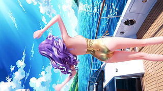 The Joyful Days of Beautiful Anime Girls: Summer Paradise 3D Anime AI-Generated