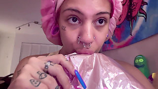Helium Balloon Voice Changing Boob Flashing Teen Bimbo Whore Acting Silly with High Voice After Inhaling Helium Balloons Teasing
