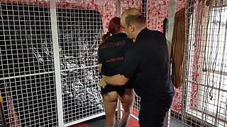 Luci Played in the Play Cage Naked, Tied up and Exhibited