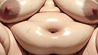 SSBBW Bondage Food Denial - Massive Belly & Very Hairy Fat Pussy