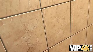 Hot Brunette Cheating Wife Fucked Hard in Public Toilet - POV Sex with Alexander Tda & Charlotte Grey