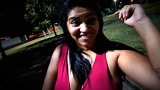 Nicoly Mattos Flashing Hairy Pussy and Big Tits in Square
