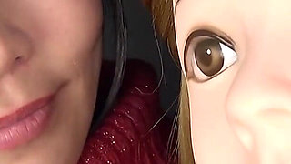 Tomoka Akari Drools and Spits on a Mannequin, with Close-ups of Her Huge Tongue