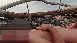 Girlfriend Handjob My Cock on the Nude Beach in Front of Many Strangers - Misscreamy
