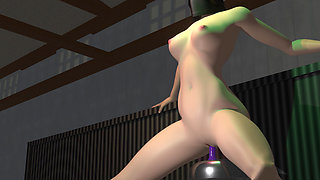fucking dildo in a warehouse
