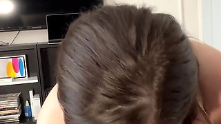 Cum Hungry Amateur Wife Sucks Cock with Passion