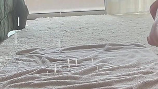 Blonde MILF Hairy Pussy Multiple Squirt Dildo Play Feet