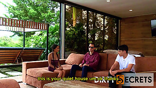 MY BLIND STEPFATHER BRINGS HOME A SEXY MAID AND I FUCK HER BEHIND HIS BACK