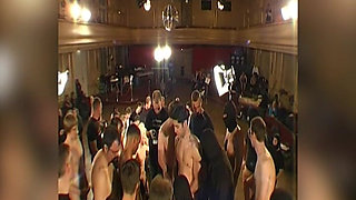 Brunette Slut Gets Gangbanged and Covered in Cum at Ggg