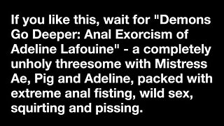 Anal Stretching Match 19: UK vs France – Extreme Anal Fisting and Piss Play with Mistress Ae & Adeline Lafouine