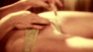 Blonde Retro Goddess Enjoys Vintage Anal Toy Session in Sepia